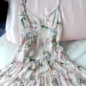 Daisy Blue Boutique - Pink Floral Dress (Size: M)